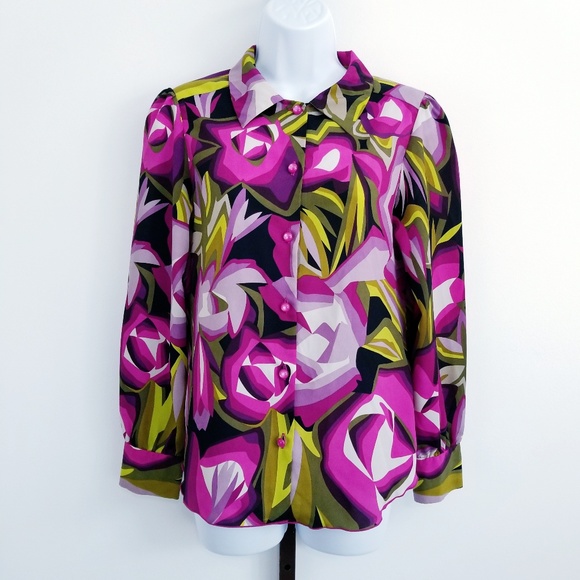 Missoni for Target Tops - Missoni for Target Colorful Button Front Blouse